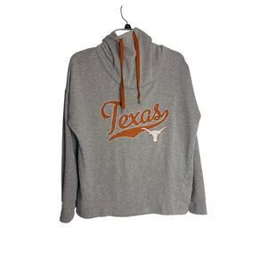 Texas Longhorns Womens Size XL Gray Cowl Neck Pullover Hoodie Longhorn Apparel